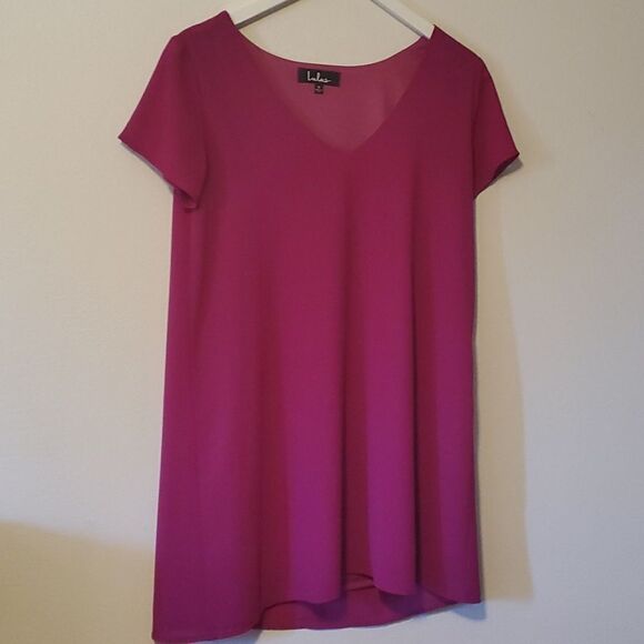 LULUS FREESTYLE MAGENTA  SHIFT DRESS S - Picture 2 of 6